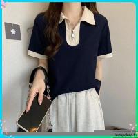 ราคา Plus size เสื้อผ้าสาวอวบ เสื้อยืดสาวอวบอ้วน ไซส์ใหญ่ ผู้หญิง เสื้อยืดโปโล ทรงหลวม แขนสั้น คอปก มีซิป ฤดูร้อน สไตล์เกาหลีแฟชั่น (48408618893)