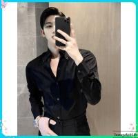 ราคา Blue Corner เสื้อเชิ้ต คอปก ดีเทลลายผ้า แขนยาว สีดำ Long Sleeve Shirt Black (28444473736)