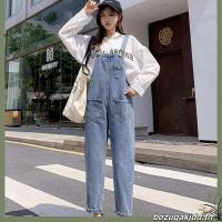 ราคา พร้อมส่ง เอี๊ยมกางเกงยีนส์ขายาว ยีนส์ขากระบอก เอวสูง เอี้ยม แฟชั่นผู้หญิง เอี๊ยมสาวอวบ โอเวอร์ไซส์ SM9854 (27271345817)