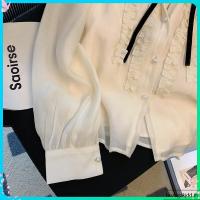 ราคา ชุดเสื้อเชิ้ตผู้หญิงสไตล์ชาแนล โบว์ผูก ฤดูใบไม้ผลิและฤดูใบไม้ร่วง แขนยาว ผ้าชีฟอง ริ้วรอยเรียบหรู สไตล์ฝรั่งเศสย้อนยุค (45758623832)