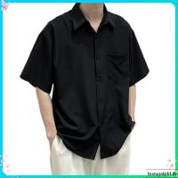 ราคา YOLO เสื้อเชิ้ต OVERSIZED เสื้อเชิ้อเกลาหลี เสื้อเชิ้ตสีพื้น เสื้อขนสั้นแขนสั้น ติดกระดุมหน้า YT25001 (46858560745)