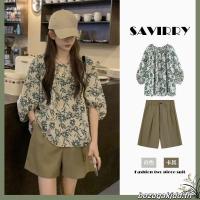ราคา ชุดเซ็ท2ชิ้นโอเวอร์ไซส์ เสื้อ กางเกงขาสั้น ลายดอกไม้ งานสาวอวบ ชุดเซทผู้หญิง (29079037392)