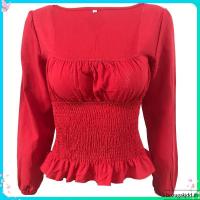 ราคา Sabrina Iris Tops Sabrina Crop Top เสื้อเกาหลีเสื้อแขนยาว แขนสั้นบอลลูนแขน Ruffles Drawstring Jumbo Big size Plus XL XXL XXXL XXXXL Sabrina ผู้หญิง หญิง (55908918648)