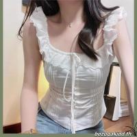 ราคา เสื้อกล้าม เข้ารูป ปักลายลูกไม้ ใบบัว สีขาว แฟชั่นฤดูใบไม้ผลิ และฤดูร้อน สําหรับผู้หญิง (28719017742)