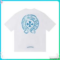 ราคา Oversize Summer New High Street Washed Stir Fry Flower Used เสื้อยืดคอกลมแขนสั้น (57907988280)