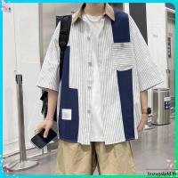 ราคา เสื้อเชิ้ตลายทางประกบ สไตล์ลำลองสำหรับผู้ชาย (48708474717)