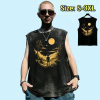 ราคา Sea Tee แขนกุด เสื้อยืด oversize ผ้าCotton 100 เสื้อกีฬา ลายพิมพ์แฟชั่น People back สบายและนุ่ม (49207622017)
