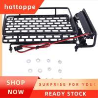 ราคา hottoppe โลหะ 170X110 มม กระเป๋าเดินทางแร็คหลังคาพร้อมไฟ LED อุปกรณ์เสริมสําหรับ CC01 CR01 D90 SCX10 1 10 RC Crawler รถ (44029691841)