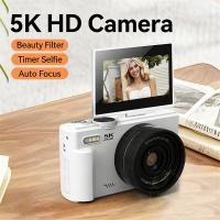 ราคา กล้องดิจิตอล 5k HD 180 Flip CCD WIFI กล้องดิจิตอล 18X ซูม AF ซูมอัตโนมัติท่องเที่ยวยิงกล้อง Vlog เอฟเฟกต์ตัวกรองหลายตัว (44379552155)