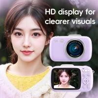 ราคา กล้องดิจิตอล 5K Beauty ความละเอียด 80MP ออโต้โฟกัส หน้าจอ 2 8 นิ้ว แฟลชในตัว กล้องพกพา CCD (57958153897)