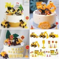ราคา รถตัก โมเดลรถตักดิน รถแม็คโคร ป้ายจราจร ของเล่น อุปกรณ์แต่งเค้ก (23773815136)