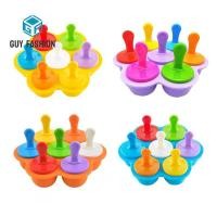 ราคา ผู้ชายแฟชั่น7หลุมที่มีสีสันไอติมซิลิโคนแม่พิมพ์อาหารเกรดซิลิโคนลูกน้ําแข็งแม่พิมพ์เด็กผลไม้เขย่าไอศครีมทําเครื่องมือไอศครีมชง (40480123917)