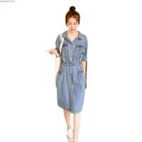 ราคา ชุดเดรสยีนส์สไตล์ฝรั่งเศส High End สำหรับฤดูร้อน ทรง A line กลางความยาว (56058527623)