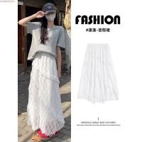 ราคา กระโปรงลายดอกไม้สีขาวยอดนิยม ทรงเอวสูง ระบายยาวแบบลูกไม้ สำหรับฤดูร้อน (46458784016)