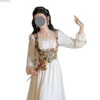 ราคา พร้อมส่งจากไทย ชุดเดรสย้อนยุควินเทจ เรโทร ยุคกลาง สไตล์ฝรั่งเศสแบบมีคอร์เซ็ตในตัว (45658945764)