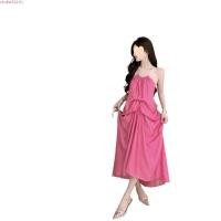 ราคา เดรสชมพู่ dress 2026แฟชั่นฤดูใบไม้ผลิชุดเดรสสายเดี่ยวคอเปิดหลังสีชมพูสำหรับผู้หญิงชุดเดรสยาวสไตล์วันหยุดเซ็กซี่สไตล์ฝรั่งเศส (47058485260)