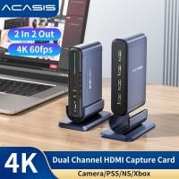 ราคา Acasis Dual Channel Video Capture Card HDMI Switch USB3 0 4K60fps เกม Live Box Recorder สตรีมมิ่งสด Streams บันทึกวิดีโอสําหรับ Ps3 Ps4 Xbox One 360 Wii U Nintendo Switch (28753847328)