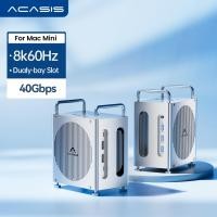 ราคา ACASIS Mac Mini M4 Workstation 40Gpbs 8 IN 1 Docking Station USB C Hub 2xDP SD TF 3 0 3xUSB A 3 2 NVME M 2 SSD RAID Dual Bay เข้ากันได้กับ 4 3 (40107025043)