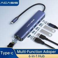 ราคา Acasis 6 In 1 Type c Docking Station Multi Ports converter 4K60Hz โน้ตบุ๊ค USB Expander Splinter Extension Hub Lightning สาย HDMI ตัวแปลงหลายอินเทอร์เฟซเหมาะสําหรับ phablet (22555757907)