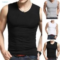 ราคา ศ ผู้ชายสีทึบแขนกุดคอกลมเสื้อกั๊กสลิมฟิตฟิตเนสเสื้อกล้ามเสื้อกล้ามเสื้อกล้าม (50258976074)