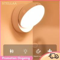 ราคา Stellaa Stellaa Diyeeni แบบชาร์จ Motion Sensor ไฟกลางคืน 360 หมุน LED โคมไฟติดผนังติดสำหรับห้องนอนตู้ห้องครัวห้องโถงทางเข้าอบอุ่น (48508365048)