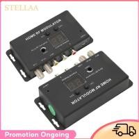 ราคา stellaa VBESTLIFE AV to RF Modulator PAL NTSC TV Link Converter สำหรับ Sources Black (57158980750)