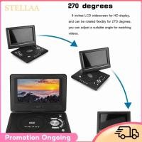 ราคา Stellaa เครื่องเล่นดีวีดีแบบพกพาพร้อมจอแสดงผลกว้าง HD LCD ขนาด 9 นิ้วทีวีมือถือเอาต์พุตหูฟัง AV (48956513733)