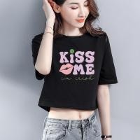 ราคา Bely 2024 Ready Stock Fashion Short Sleeved Short Round Neck Female Fashion Cute Korean Casual Cotton Womens Clothing 663 (26267363272)