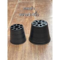 ราคา กระถางต้นไม้ สีดำขนาด3 4นิ้ว อย่างหนา แพ็คละ12ใบ (5141454228)