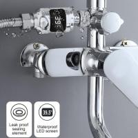 ราคา หัววัดอุณหภูมิน้ำฝักบัว LED ดิจิตอล แม่นยำ ปรับ C F ติดตั้งง่าย ท่อ1 2นิ้ว วัสดุABS ทนทาน สำหรับบ้าน (48153984862)