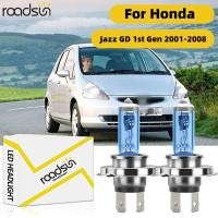 ราคา Fit สําหรับ Honda Jazz GD 1st Gen 2001 2008 ไฟหน้ารถหลอดไฟ Super White ฮาโลเจน 800 ความสว่าง 100W 6000K 20000LM Plug N Play Canbus ไม่มีข้อผิดพลาด (41401116638)