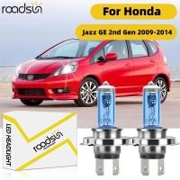 ราคา Fit สําหรับ Honda Jazz GE 2nd Gen 2009 2014 ไฟหน้ารถหลอดไฟ Super White ฮาโลเจน 800 ความสว่าง 100W 6000K 20000LM Plug N Play Canbus ไม่มีข้อผิดพลาด (41851126194)