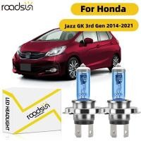 ราคา Fit สําหรับ Honda Jazz GK 3rd Gen 2014 2021 ไฟหน้ารถหลอดไฟ Super White ฮาโลเจน 800 ความสว่าง 100W 6000K 20000LM Plug N Play Canbus ไม่มีข้อผิดพลาด (41001121078)