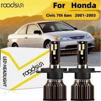 ราคา Fit สําหรับ Honda Civic 7th Gen 2001 2003 ไฟหน้ารถหลอดไฟ 6000K 400 ความสว่าง Hi Lo Beam 120W 24000LM Plug N Play Canbus ไม่มีข้อผิดพลาด (52557783999)