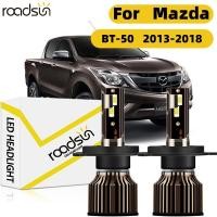 ราคา Fit สําหรับ Mazda BT 50 2013 2018 ไฟหน้ารถหลอดไฟ Super White ฮาโลเจน 400 ความสว่าง High Beam Low Beam 120W 6000K 24000LM Plug N Play Canbus ไม่มีข้อผิดพลาด (50807937272)