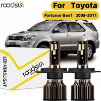 ราคา Fit สําหรับ Toyota Fortuner Gen1 2005 2011 ไฟหน้ารถหลอดไฟ 6000K 400 ความสว่าง 120W 24000LM Plug N Play Canbus ไม่มีข้อผิดพลาด (47057637736)
