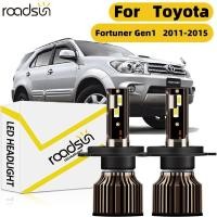 ราคา Fit สําหรับ Toyota Fortuner Gen1 2011 2015 ไฟหน้ารถหลอดไฟ 6000K 400 ความสว่าง 120W 24000LM Plug N Play Canbus ไม่มีข้อผิดพลาด (25448029274)