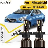 ราคา Fit สําหรับ Mitsubishi Attrage ไฟเดี่ยว 2017 2020 ไฟหน้ารถหลอดไฟ 120W 6000K 400 ความสว่าง High Beam Low Beam 24000LM Plug N Play Canbus ไม่มีข้อผิดพลาด (52557784045)