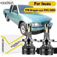ราคา 1 คู่ไฟหน้ารถหลอดไฟ Fit สําหรับ Isuzu TFR Dragon Eye 1995 2001 6000K 45000LM 800 ความสว่างพัดลม 200W Plug N Play Canbus (41109083185)