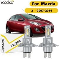 ราคา Fit สําหรับ Mazda 2 2007 2014 ไฟหน้ารถหลอดไฟ Super White ฮาโลเจน 800 ความสว่าง High Beam Low Beam 100W 6000K 20000LM Plug N Play Canbus ไม่มีข้อผิดพลาด (47806500954)