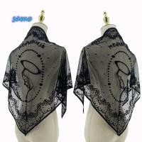 ราคา SAMO ผ้าพันคอดีไซน์ปักลายระบายอากาศ ทรงสามเหลี่ยม วัสดุบาง ใช้งานได้หลากหลาย (50858468430)
