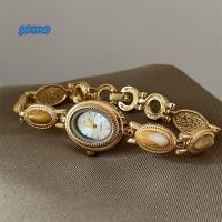 ราคา นาฬิกาผู้หญิง SAMO นาฬิกาข้อมือพลอยสีรูปไข่ นาฬิกาควอทซ์ของขวัญหรูหราหรูหราสไตล์วินเทจ (50207297240)