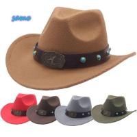 ราคา หมวกทรงสูง SAMO หนังนิ่มเทียม หมวกคาวบอยตะวันตกสไตล์ทิเบต ปีกโค้งสักหลาดหมวกสักหลาดนุ่มขี่กลางแจ้ง (49558539090)