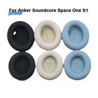 ราคา SAMO 2 ชิ้นเปลี่ยนแผ่นรองหูฟัง ชุดหูฟัง Earmuff แผ่นรองหูฟัง อะไหล่ซ่อม Earmuff ฟองน้ําชุดหูฟัง Earmuff สําหรับ Anker Soundcore Space One S1 หูฟัง (54456068054)