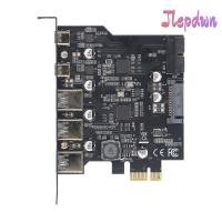 ราคา JEPDWN การ์ดขยาย USB 5 พอร์ต 2 USB Type C PCIe เป็น USB 3 2 Gen 1 การ์ด ทนทาน 19pin 3 USB Type a PCI Express Card Desktop PC (41530032810)