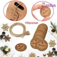 ราคา JEPDWN 100 ชิ้น พร้อมเชือก 20 เมตร ป้ายขอบคุณงานแต่งงานอุปกรณ์ DIY ป้ายสวนรอบ Merry Christmas (53308508167)
