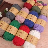 ราคา JEPDWN ด้ายโครเชต์ Macrame เชือก 85 M ม้วน 100g ถักเส้นด้าย Handmade 65 ผ้าฝ้ายขนสัตว์เส้นเส้นด้าย Knitter โครเชต์กระเป๋า (52458422808)