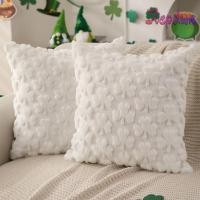 ราคา JEPDWN โยนปลอกหมอน ตกแต่งบ้าน Faux Fur Jacquard หมอน Creative Soft Plush สีเขียว Shamrock โซฟาเบาะรองนั่งสําหรับ St Patricks วัน (53658370627)