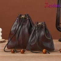 ราคา JEPDWN กระเป๋าหนัง PU หนัง PU Drawstring ปิดกระเป๋าเหรียญ Organizer สไตล์ยุคกลาง 2 ขนาดเหรียญผู้หญิงผู้ชาย (53058005345)
