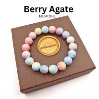 ราคา สร้อยข้อมือหิน กำไลหินสีพาสเทล Berry Agate เบอร์รี่ อาเกต เสริมโชคลาภ นำโชค สายหวาน (5091614096)